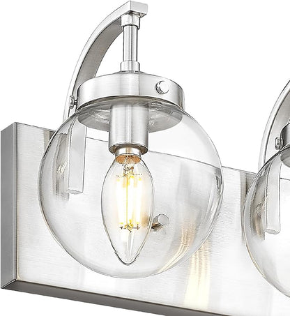 Beionxii Brushed Nickel Bathroom Light Fixtures, 3-Light Bathroom Vanity Light - Image 9