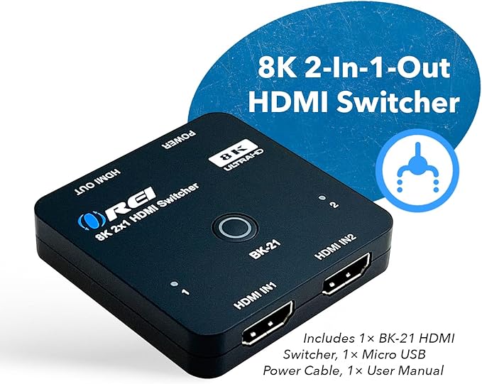 OREI 8K 2x1 HDMI Switch 4K@120hz - Image 3