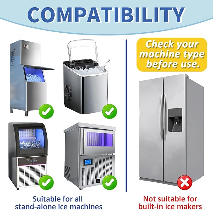 Ice Machine Cleaner Maker and Descaler -44 Ice Maker Cleaner Tablets Compatible - Image 3