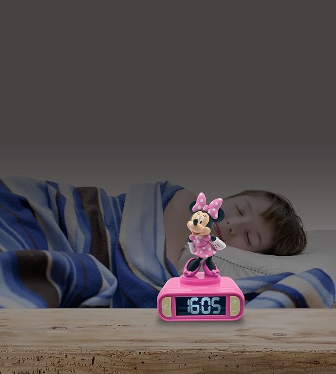 LEXiBOOK, Disney Minnie, Minnie Nightlight Alarm Clock, Sounds and Melodies - Image 5