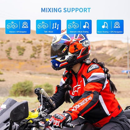 FreedConn FX Plus Motorcycle Helmet Bluetooth Headset, Auto-Join Mesh Network - Image 3