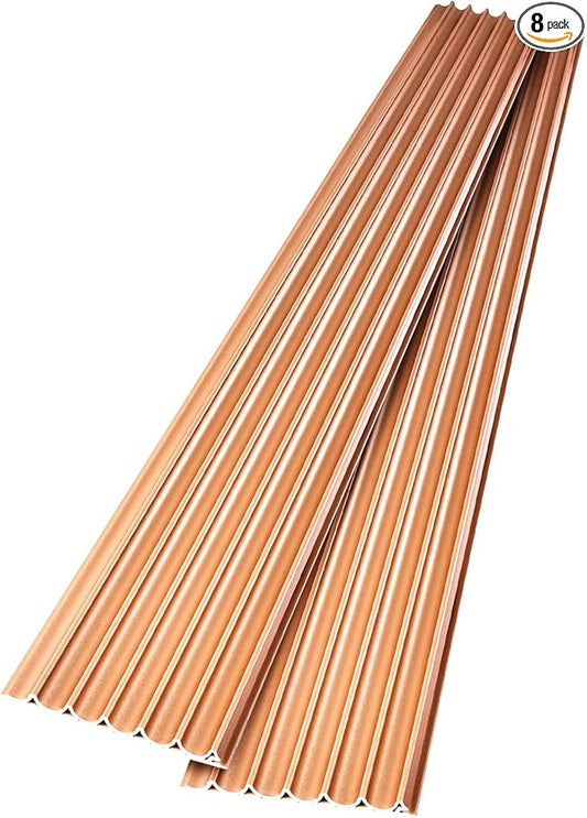 Art3dwallpanels Slat Wall Paneling, 8 Pack Wavy Grain Panel Wall Slats by Art3dwallpanels