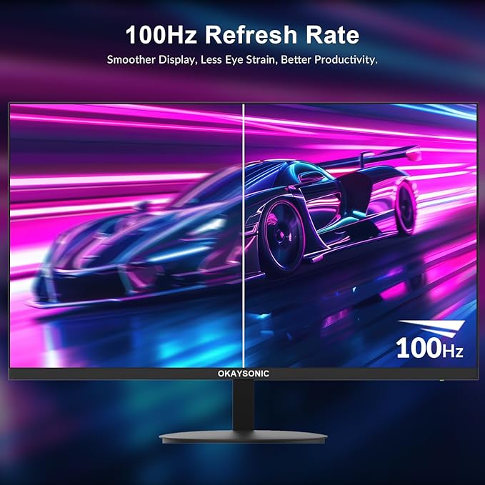 27 Inch Office Monitor, 100Hz FHD 1080P Computer Screen - Image 3