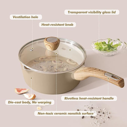 SENSARTE Ceramic Nonstick Sauce Pan - Image 8