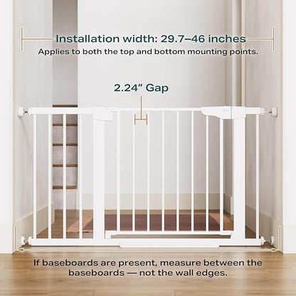 Cumbor 29.7-46" Baby Gate for Stairs, Toddler Safety Essentials for The House - Image 3