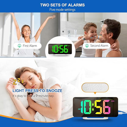 Hournor Digital Alarm Clock, LED Digital Clock - Image 6