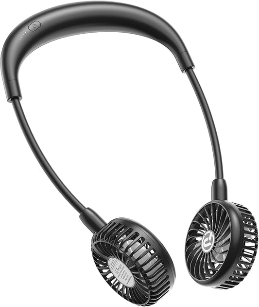 COMLIFE Portable Neck Fan, 2600mAh Battery Operated Ultra Quiet Hands Free USB by COMLIFE