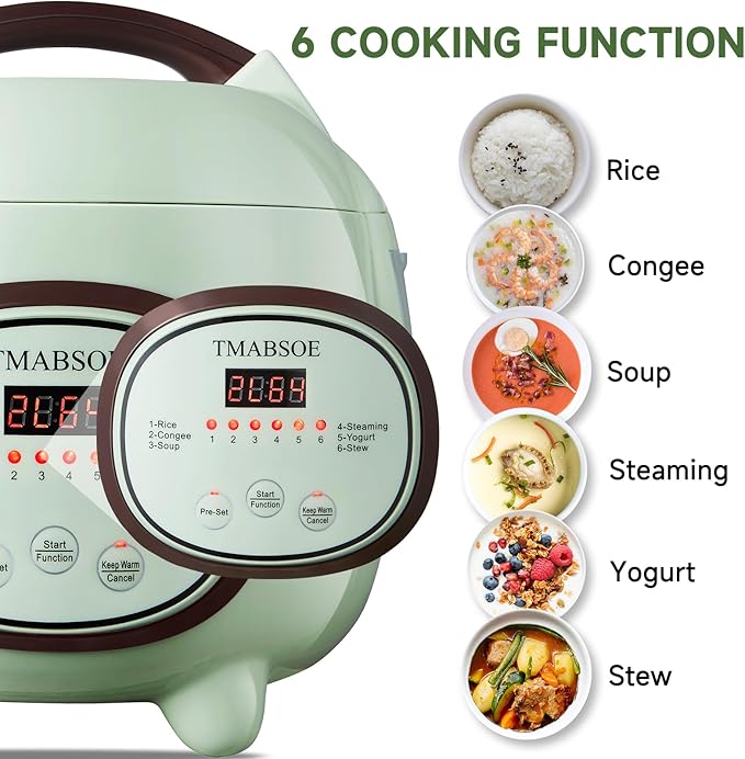 Rice Cooker 6 Cup, Small Rice Cooker - Image 2