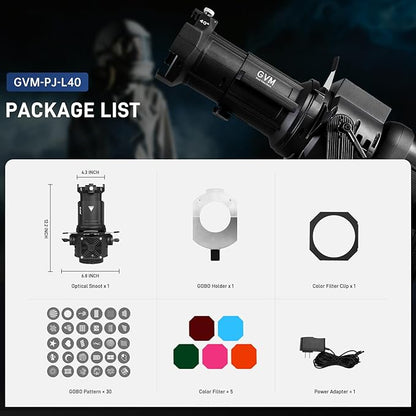 GVM Conical Optical Snoot Kit, Spotlight Snoot Photography - Image 9