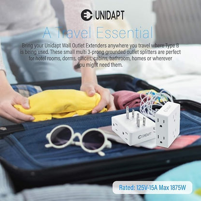 Unidapt Multi Plug Outlet Splitter, Side Splitter Box, Wall Tap Plug Expander - Image 7