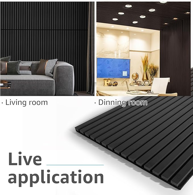 Art3d 4 Pack 47.2 x 23.6in. Wood Slat Acoustic Panels - Image 3