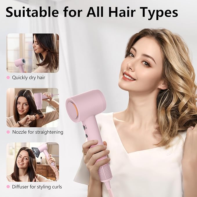 Hair Dryer, 160000 RPM Professional High-Speed Blow Dryer 500 Millions Negative - Image 7