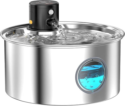 Cat Water Fountain Wireless Cordless: Cat Fountain Battery Operated by TOONIOOS
