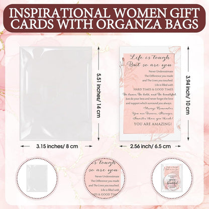 Cinnvoice 25 Sets Pink Mirror Gifts for Women Inspirational Mini Compact Mirror Bulk Small Round Pocket Makeup Gifts for Wedding Cheerleader Coworker Birthday Party Favor (Beautiful)