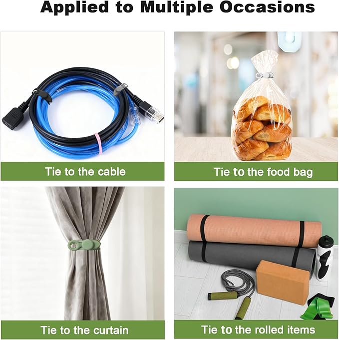 AUFORPET 40Pcs Silicone Cable Ties - Image 6