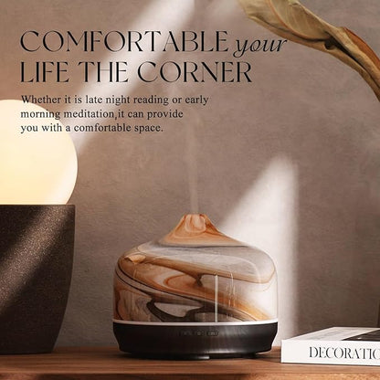 Porseme 500ml Glass Essential Oil Diffuser Aromatherapy Ultrasonic Cool Mist - Image 7