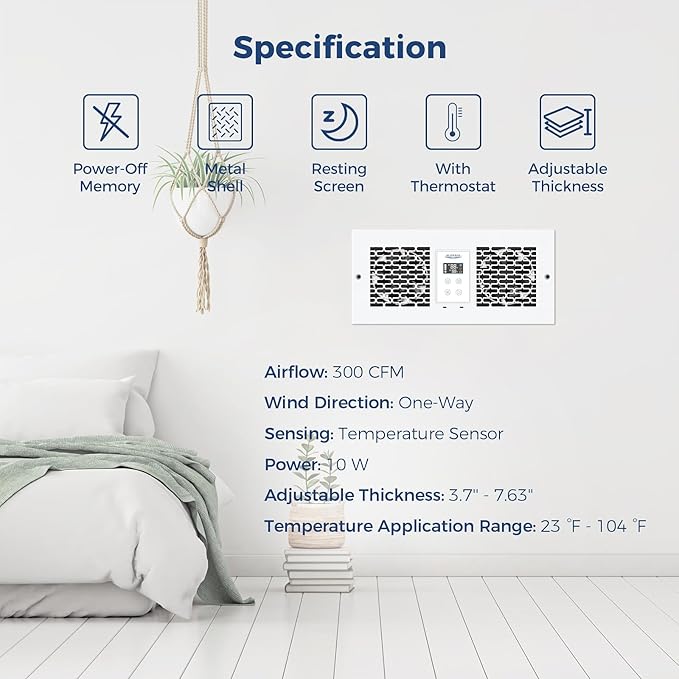 ALORAIR Room to Room Fan with Remote Control, Through Wall Ventilation Fan with - Image 6