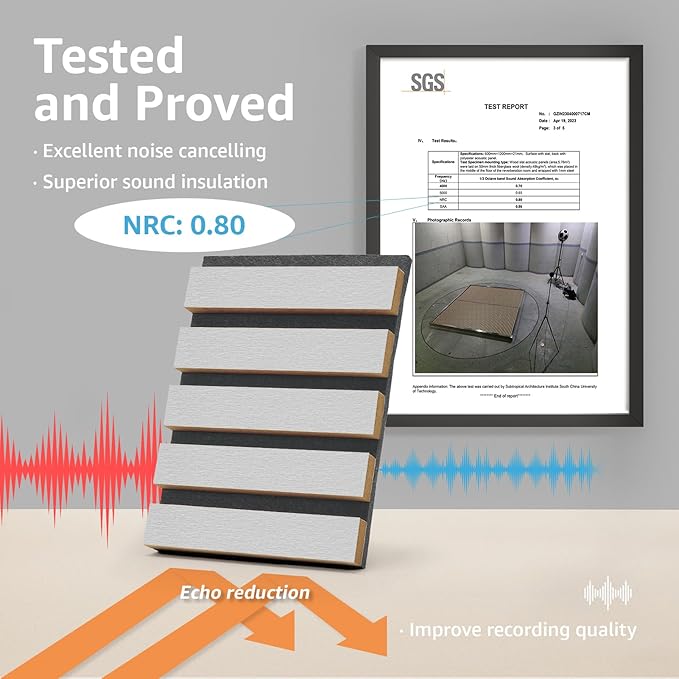 Art3d 4pcs-107 x 8in Slat Acoustic Panel - Image 5