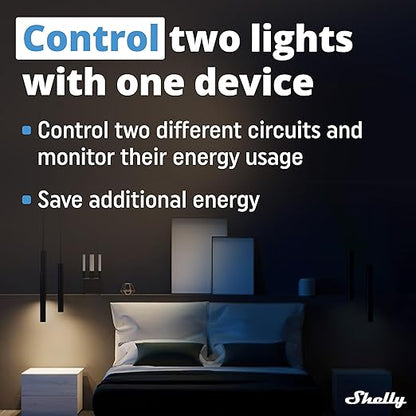 Shelly Wave 2PM US LR UL | Z-Wave Long Range Smart Switch Relay, 2-Channel 16 A - Image 4