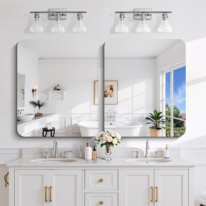 CILIBER Frameless Wall Mirror, HD Shatterproof Vanity Mirror - Image 4