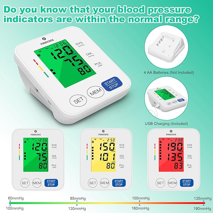 Panacare Blood Pressure Machine, Automatic Upper Arm Blood Pressure Monitor - Image 3