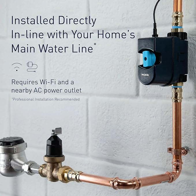Moen Flo Smart Water Monitor and Automatic Shutoff Sensor, Wi-Fi Water Leak - Image 6