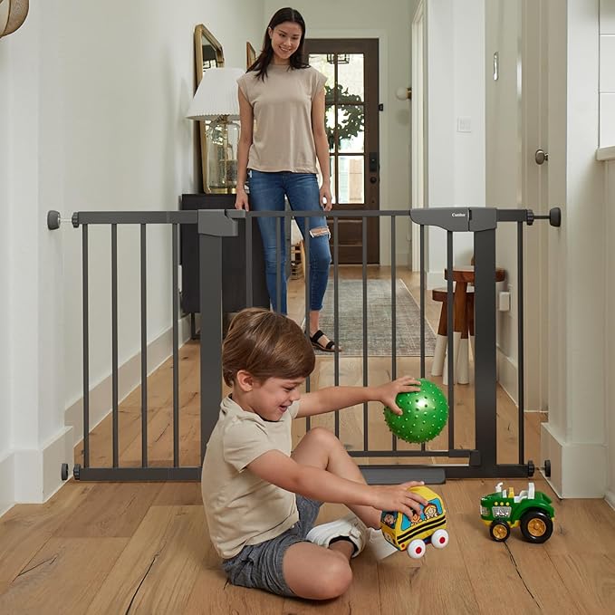 Cumbor 29.7-46" Baby Gate for Stairs, Mom's Choice Awards Winner-Auto Close Dog - Image 7