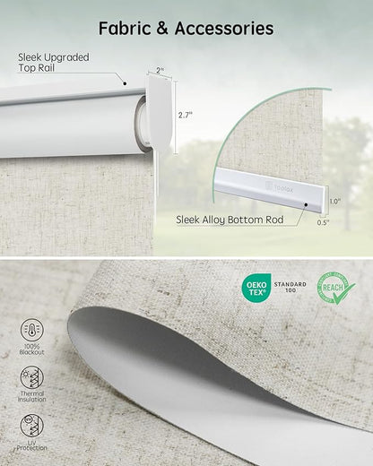 Yoolax Motorized Blinds with Remote, Automatic Window Blinds Compatible with - Image 5