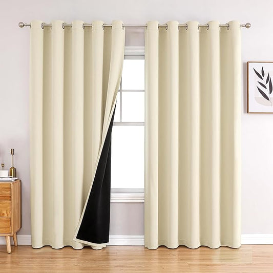 ChrisDowa 100% Blackout Curtains 84 inch Long by ChrisDowa