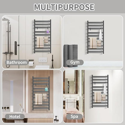 Heated Towel Rack for Bathroom, Hot Towel Warmer Rack Large 10 Bar Electric Hot - Image 5