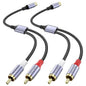 MOSWAG RCA Splitter 1 Female to 2 Male 2 Pack, RCA Y Splitter Audio Video Cable by MOSWAG