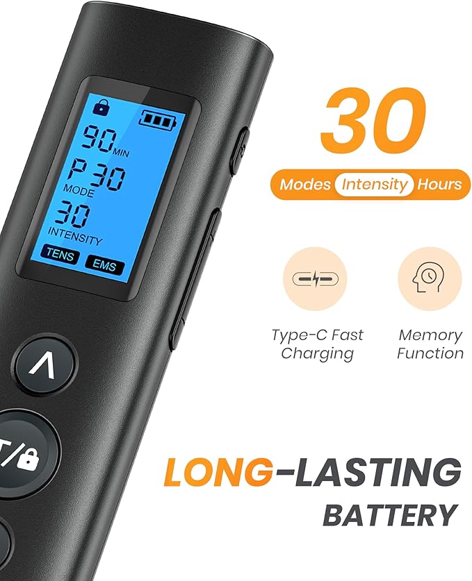 AVCOO 30 Modes TENS EMS Unit Compact Muscle Stimulator - Image 3
