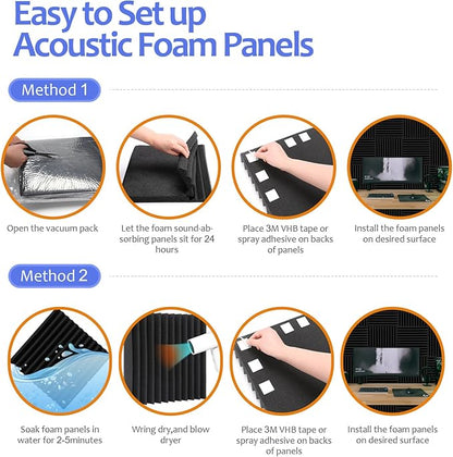 80 Pack Acoustic Foam Panels, High Density Sound Absorbing Panels, Soundproof - Image 6