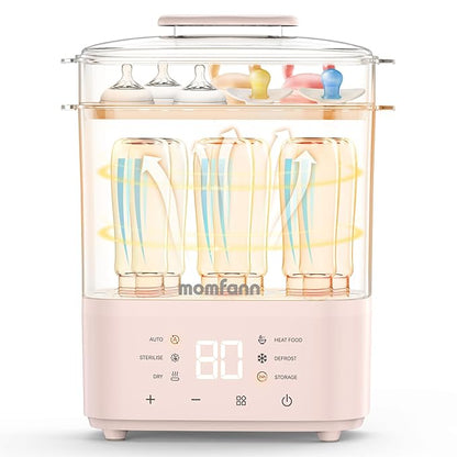 Bottle Sterilizer and Dryer, All-in-One Electric Steam Sterilizer Bottle by momfann