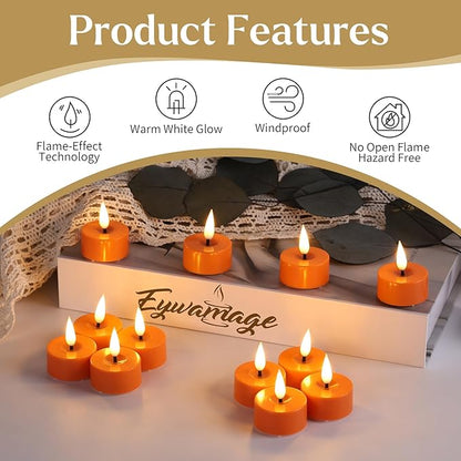 Eywamage Orange LED Tealights - Image 5