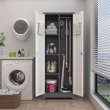 GREATMEET 65" H Broom Closet, Broom Closet Cabinet - Image 4