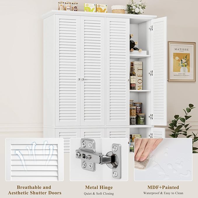 71” Tall Storage Cabinet, Kitchen Pantry Cabinet - Image 5