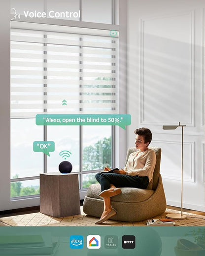 Yoolax Motorized Zebra Blinds Compatible - Image 3