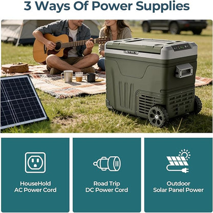 12V Portable Refrigerator, 53 Quart Dual-Voltage 12V/24V DC Car Cooler - Image 7