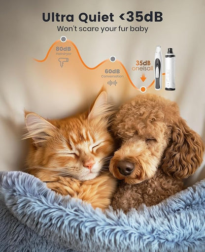 oneisall 2 in 1 Quiet Paw Trimmer and Dog Nail Grinder - Image 6