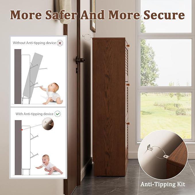 KungFuWood Soild Wood Shoe Storage Cabinet - Image 5