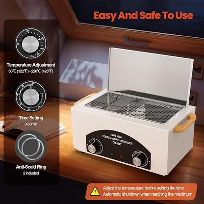 High Temperature Metal Tool Cleaner Machine, 2L Dry Heat Cleaning Box - Image 4