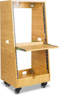 Sound Town DIY Solid Carbonized Bamboo Slanted 20U Studio Rack, by SOUNDTOWN