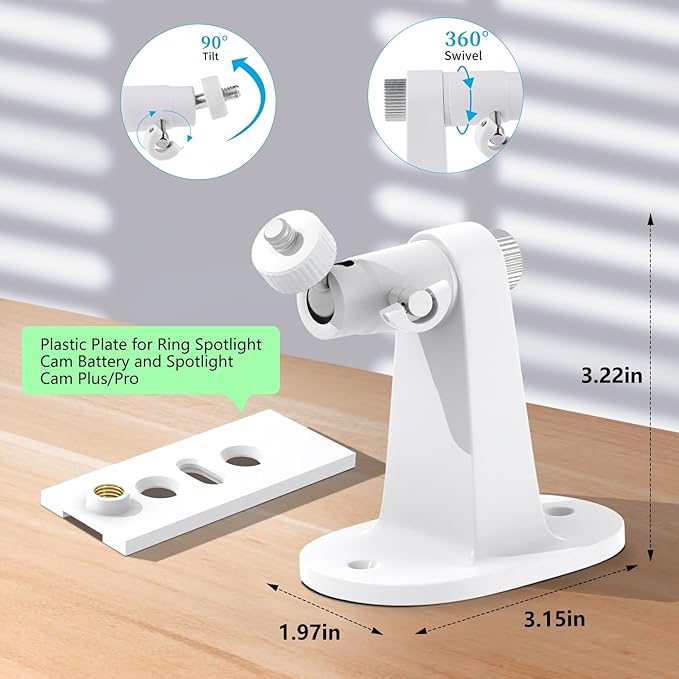 Adjustable Wall Mount for Spotlight Cam Plus/Pro and Stick Up Cam/Pro, 360° - Image 3