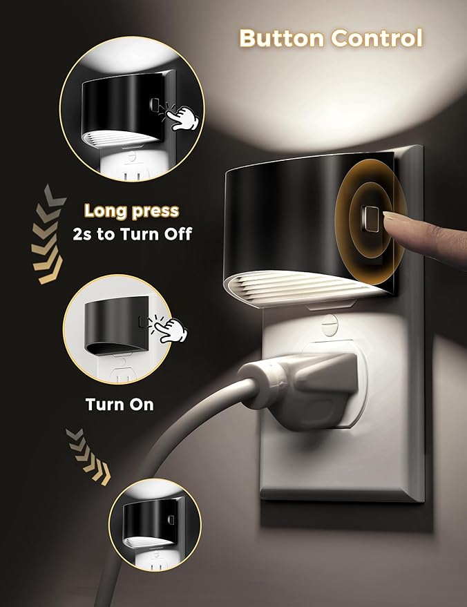 L LOHAS LED Night Lights Plug into Wall 2 Pack, Nightlight - Image 4