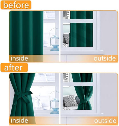 Hiasan Blackout Curtains for Bedroom, 52 x 63 Inches Length - Image 4