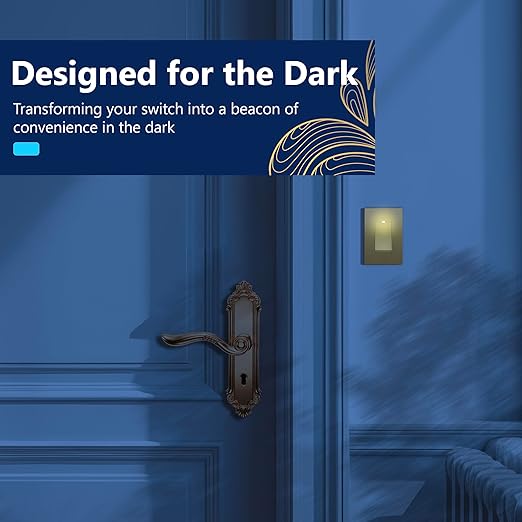 LIDER Minimalist Design Matte Finish Lighted Decorator Switch, Frameless Paddle - Image 2