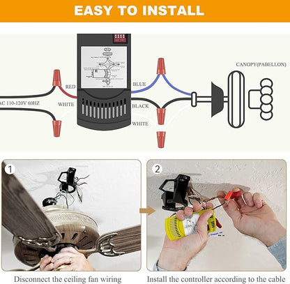 Universal Ceiling Fan Remote Control Kit Replacement - Image 3