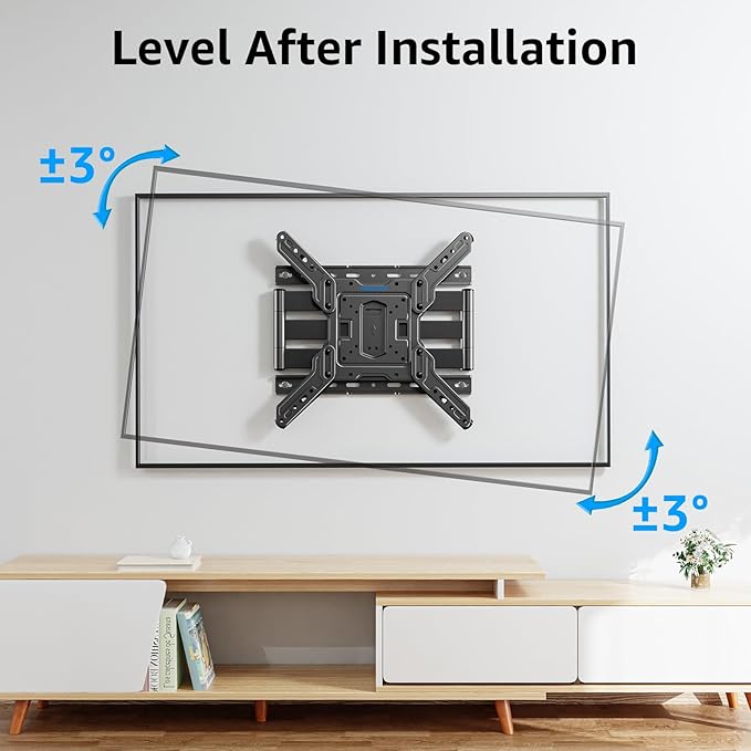MOUNTUP Ultra Slim Full Motion TV Wall Mount, 1.3" Thin Low Profile TV Bracket - Image 6
