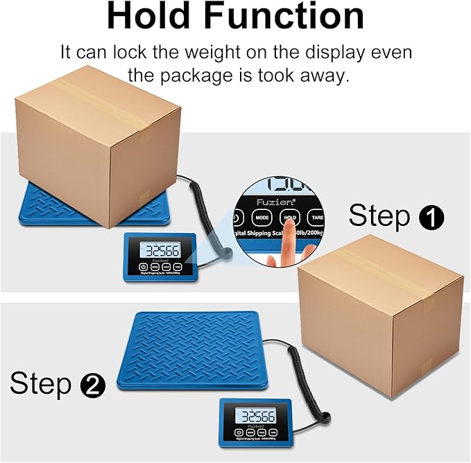 Fuzion Shipping Scale, 440LBs x 10g Postal Scale, Durable Alloy Steel Platform - Image 6